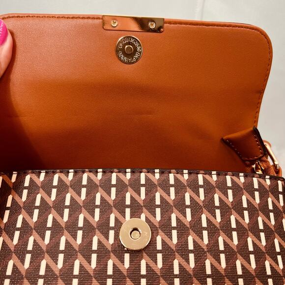 Brown Faux Leather Cross Body Mini Shoulder Bag - Picture 5 of 11